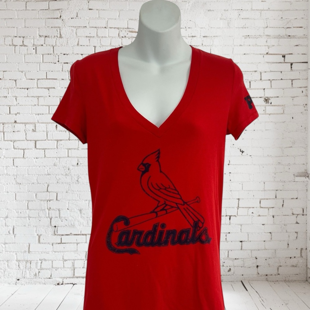 PINK Victoria's Secret Red Cardinals Tee Shirt in size Small